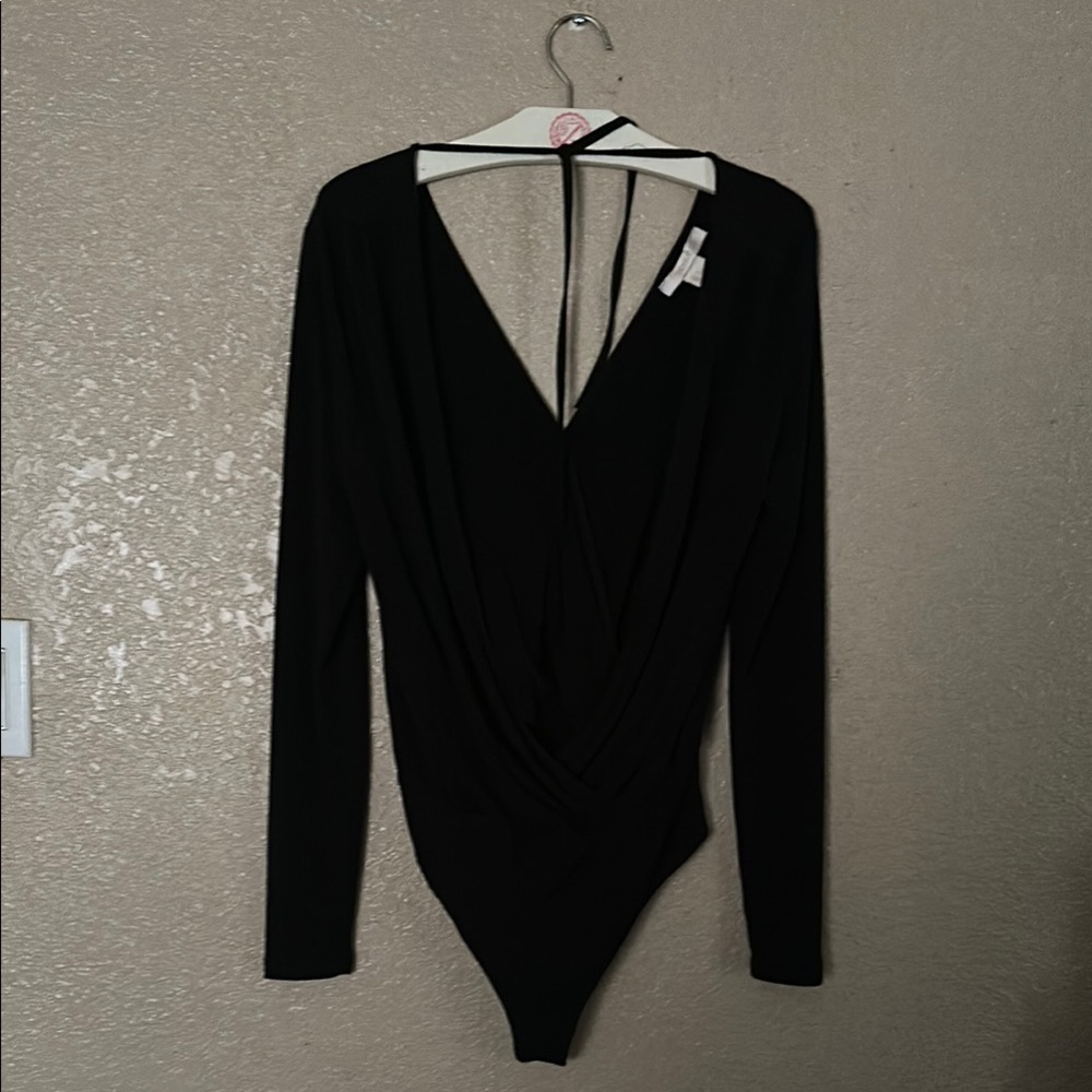 Forever 21 Black Fitted Backless Bodysuit